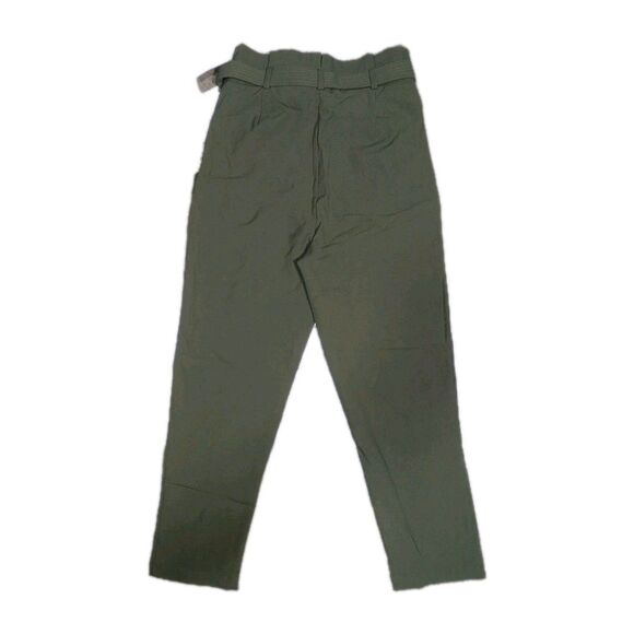 NWOT Brandy Blu Women’s Trousers High Waist Tapered Leg Olive Size M - Picture 5 of 13